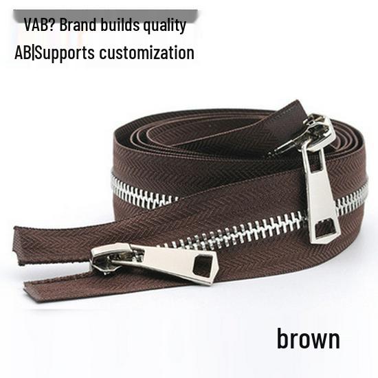 No. 5 Double Open End Metal Zipper for Down Jackets with Plastic Teeth and Sun Protection
