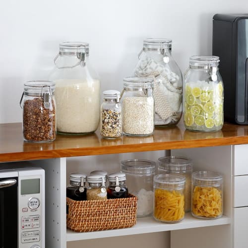 Seisho Cellarmate Sealed Storage Bottle with Handle, Perfect for Making Plum Wine, Fruit Wine, 2L, Glass, Made In Japan, Product Number 220308