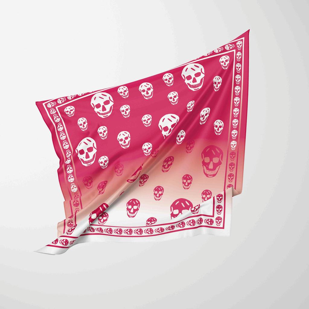 70CM  Newest Chiffon Scarf Fashion Skull Print Scarf Women Scarves Soft Wrap Lady Scarf Silk Scarves Shawls Muslim Hijab Scarf