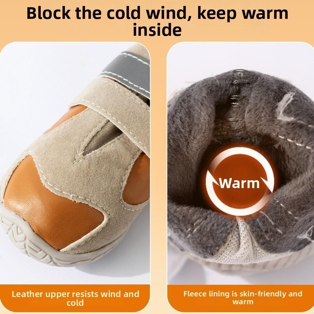 Wear-Resistant Winter Puppy Boots Thickened Dog Snowshoes Pet Sneakers  Medium Large Dogs