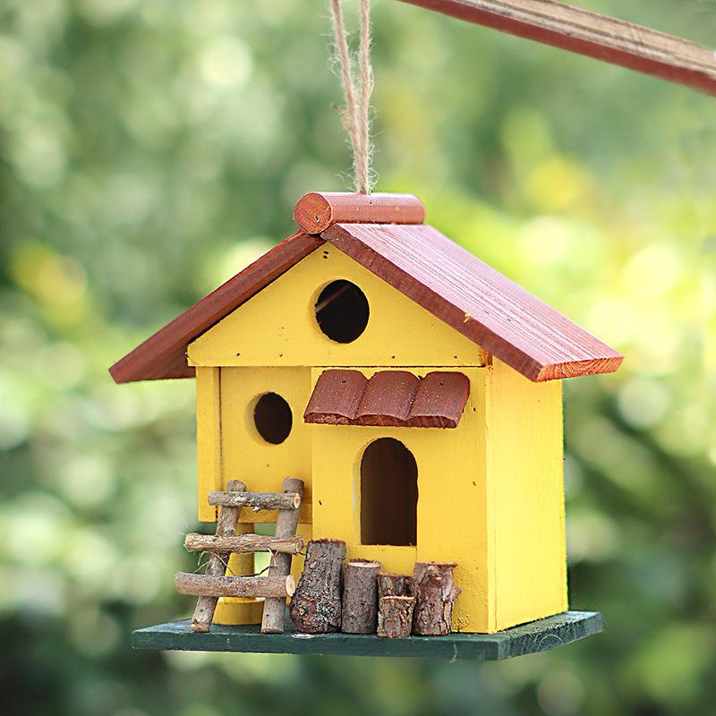 Xianci Outdoor Vogelhaus aus Massivholz: Garten-, Hof- oder Balkondekoration Ornament.