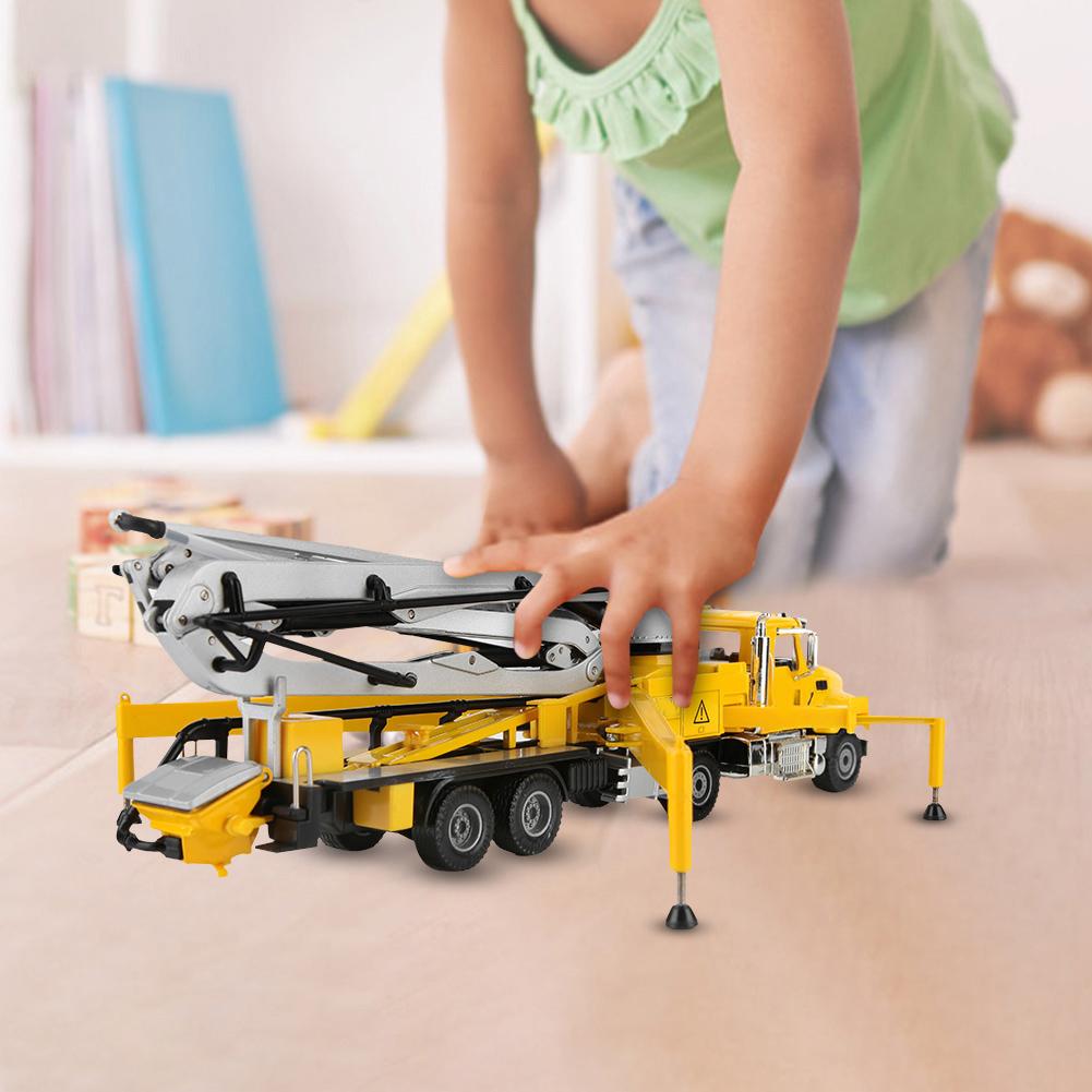 1/55 Concrete Pump Truck Model Engineering Car Alloy Vehicle Kids Toy Gift