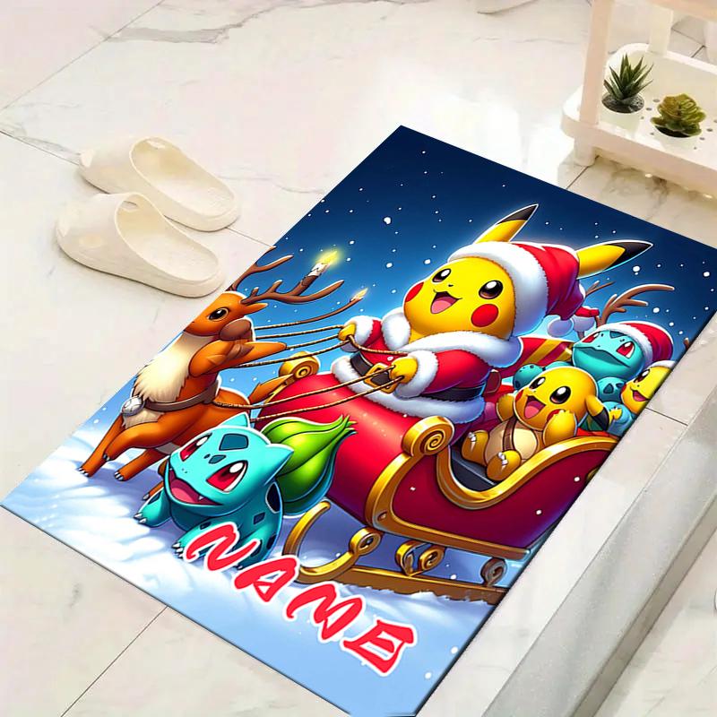 Custom 1Pc Pokemon Adventure Begins Rug Office Carpet Indoor Outdoor Entrance Doormat Nonslip Soft And Comfortable Living Room D2915203