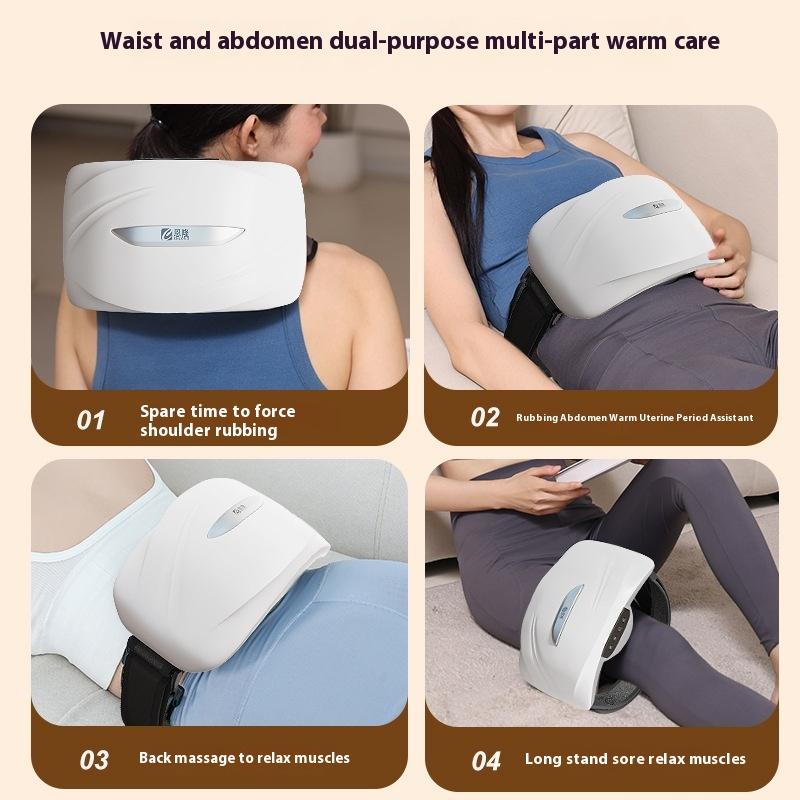 Automatic Heated Abdominal Massager Vibrating Recharge Wireless Massager Belt for Waist Back Warm Compress Slimming Massage Belt