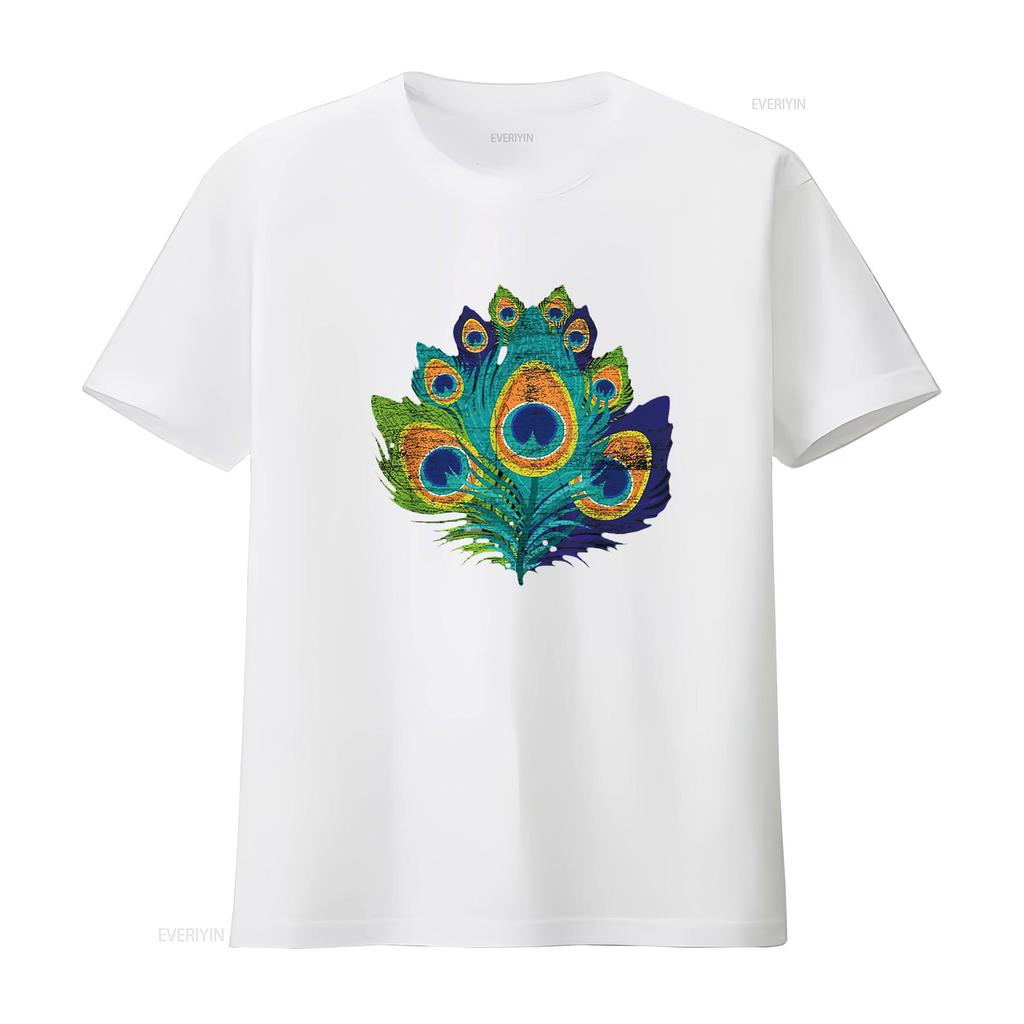 Womens Tropic Bird Feathers Zoo Animal Peacock T Shirt vintage Washed graphic Casual designer clothes Stretched