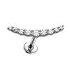 Hot Sale Body Jewelry: Titanium Labret Flatback Tragus Earring Stud Internal Thread Zircon Rings