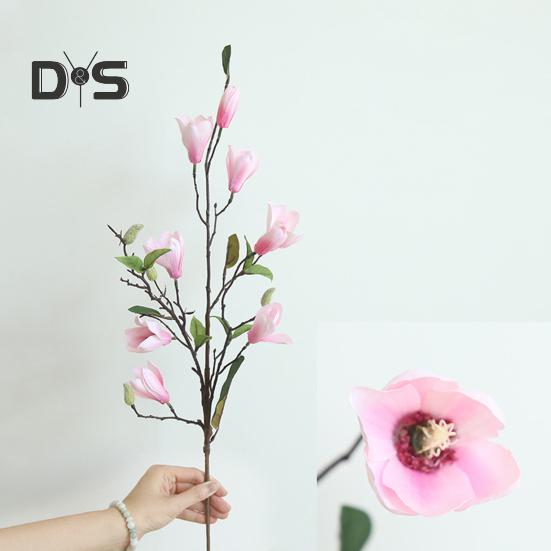 DIY Magnolia Flower Energetic Creative 9 Heads Magnolia Branch Artificiella blommor