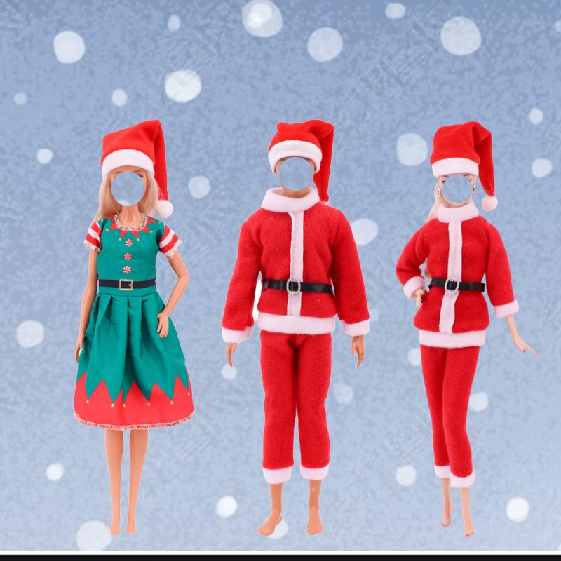 Christmas Day Costume Party Dress for 11.8Inch Girl Doll Accessories Fashion Clothes For KEN Doll Gift Dollhouse Toys Kid Toys