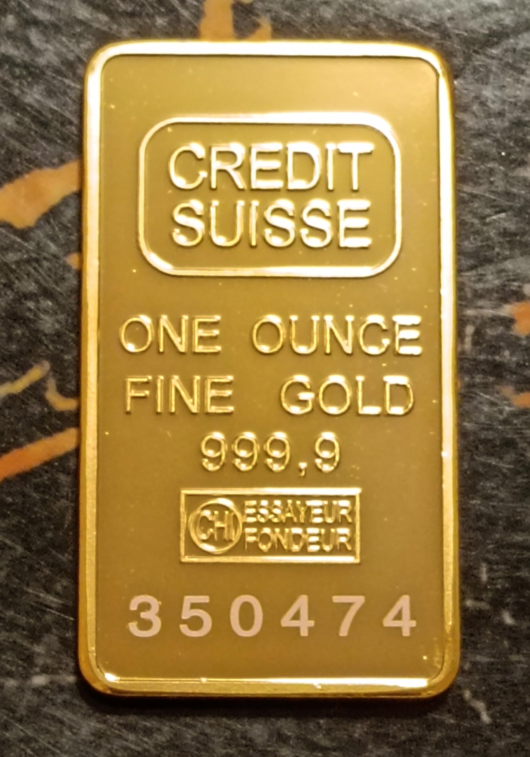 Kredītsuīses Ingotu Kopija CREDIT SUISSU 24K