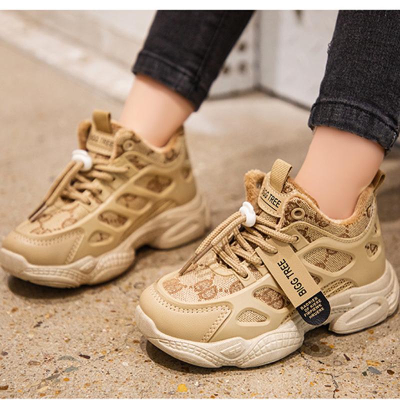 Winter Plus Samt Neuer Stil Kinder Sport Baumwollschuhe für Jungen und Mädchen Weiche Sohle Warm Gut Aussehend Laufschuhe