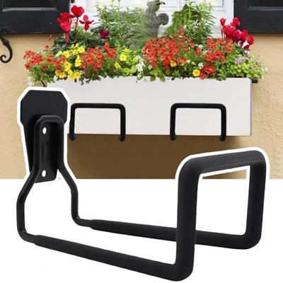 Iron Hose Hook Bracket Wall Mounted Black Water Hose Storage Rack Rust-proof Heavy Duty Garden Hook for Air Hydraulic Hose