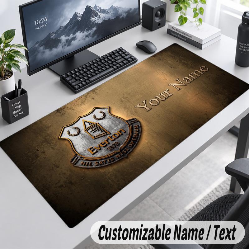 Everton FC Personalized Large Mouse Pad Custom Name Text Extended Desk Mat Gaming Mousepad