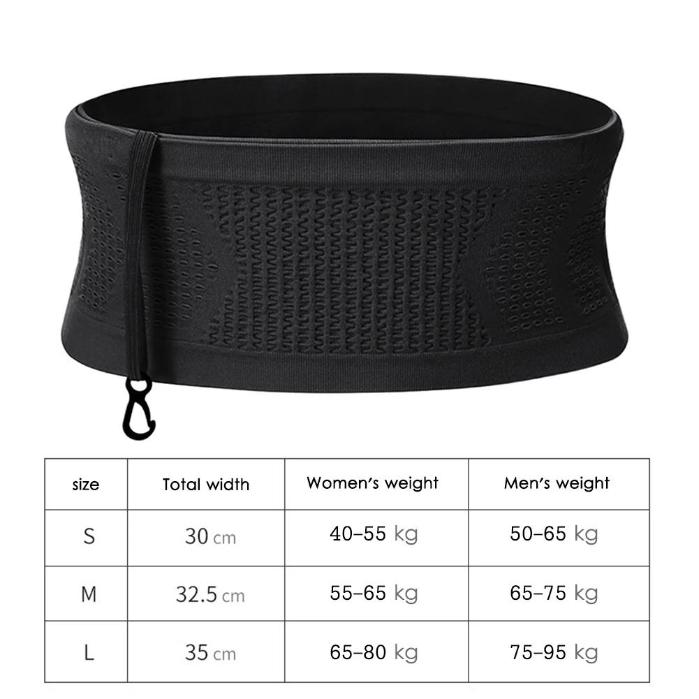 Seamless Invisible Running Waist Belt Bag Unisex Gym Bags Anti-Theft Sports Fanny Pack Mobile Phone Bags for Outdoor Sport