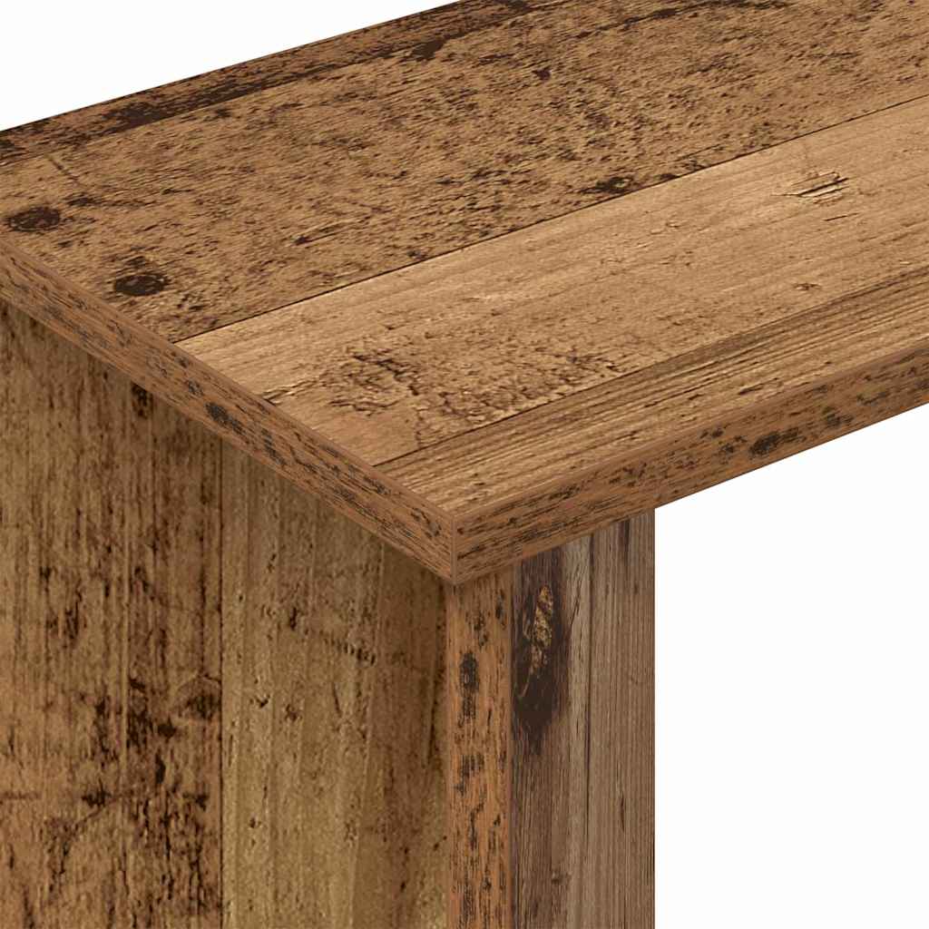 Side Table Reclaimed Wood Look 35 x 25 x 50 cm Engineered Wood