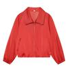 Giacca Blazer Satinata da Donna Collo Alto Vestibilità Larga Casual Chic 2026