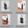 Multicolor 4 Digit Combination Padlock With Resettable Code And Sturdy Metal Shackle Perfect For Gym Locker Luggage Travel