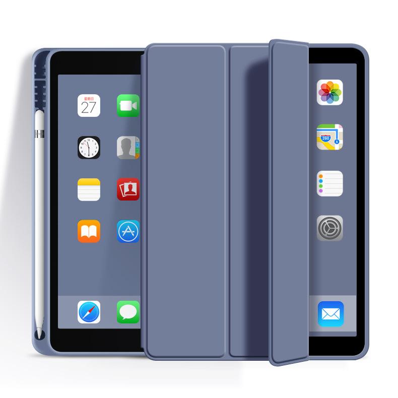 Compatible with Apple IPad 11 10.2-inch Protective Case with Pen Slot, 2021 Pro Silicone Air 4 Soft Case Mini 7 Leather Case