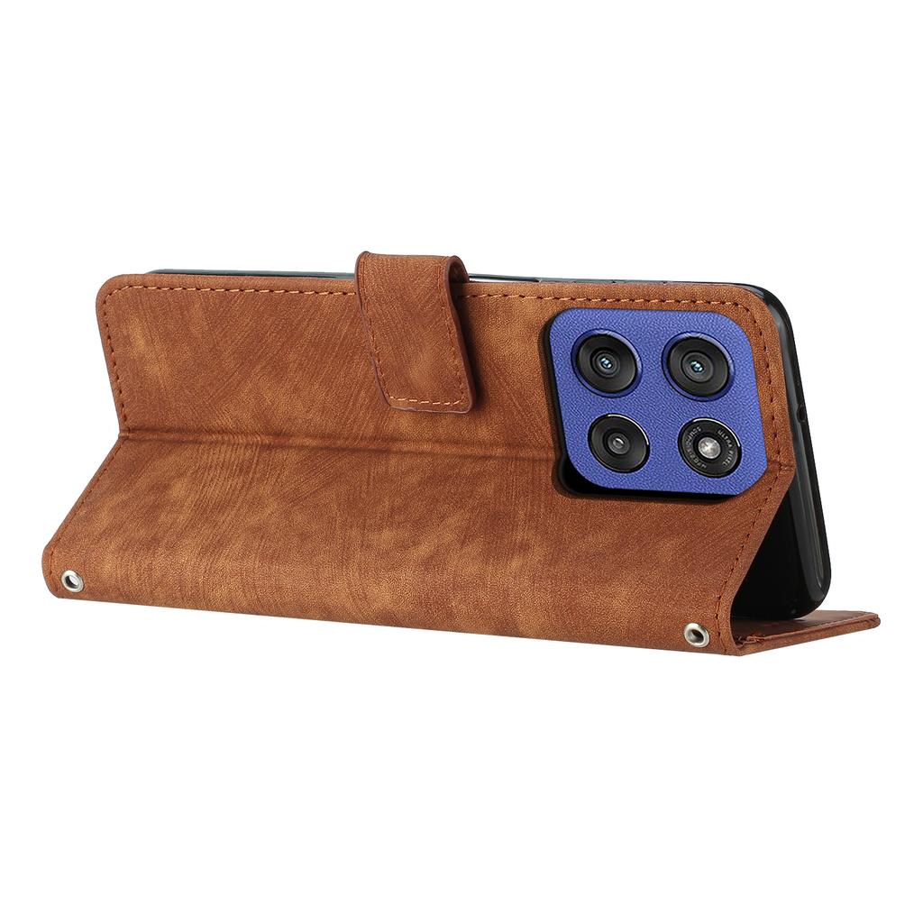 Brieftasche für Motorola Edge 60 5G/60 Fusion 5G/Edge (2025) 5G Geprägte Linien Leder Handyhülle mit Ständer