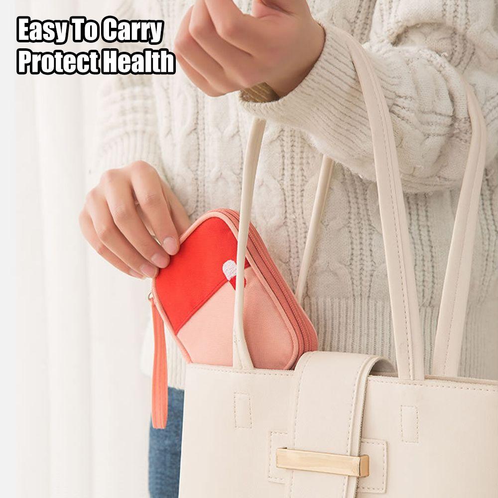 Large-Capacity Medicine Container Medicine Case Car First Aid Kit First Aid Bag Cosmetic Organizer
