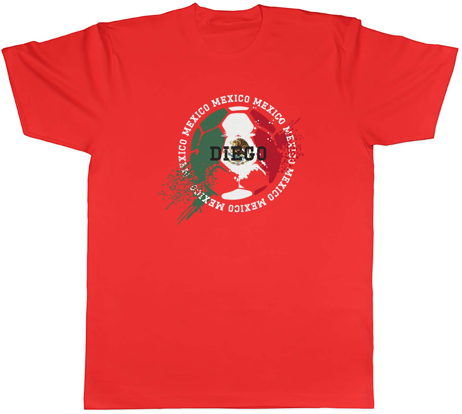 Personalised Mexico Football Sports Unisexs Unisex TShirt Tee Gift S