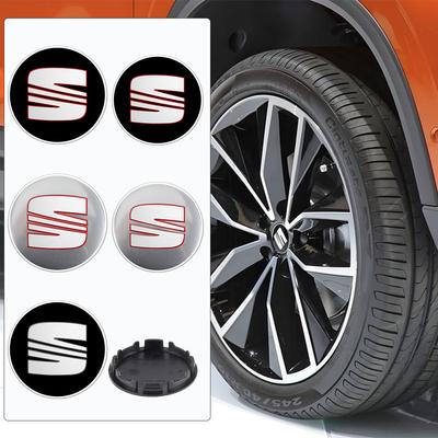 4PCS Car Emblem Wheel Center Hub Cap Rim Refit Badge Cover For Cupra Ateca Leon Lbiza 6f FR Mk1 Mk2 Mk3 5f 1p Toledo Arona