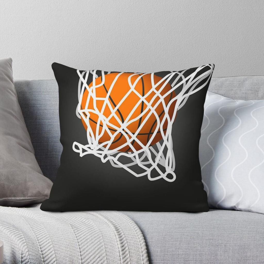 Basketball Sport Pillowcase Polyester Linen Velvet Creative Zip Decorative Throw Pillow Case Sofa Seater Cushion Cover Wholesale