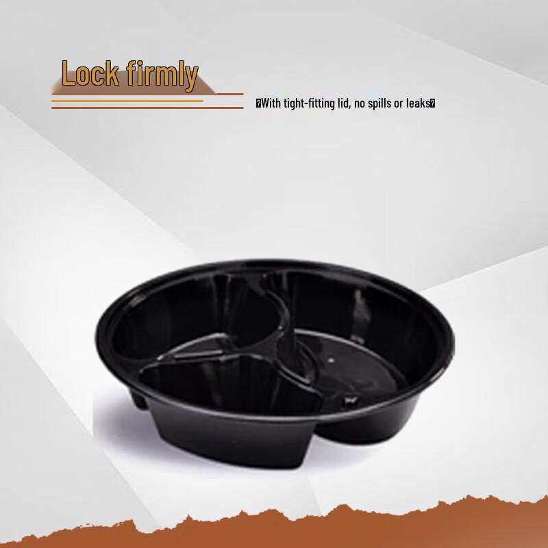 Round 3-Compartment Microwaveable Disposable Food Containers
