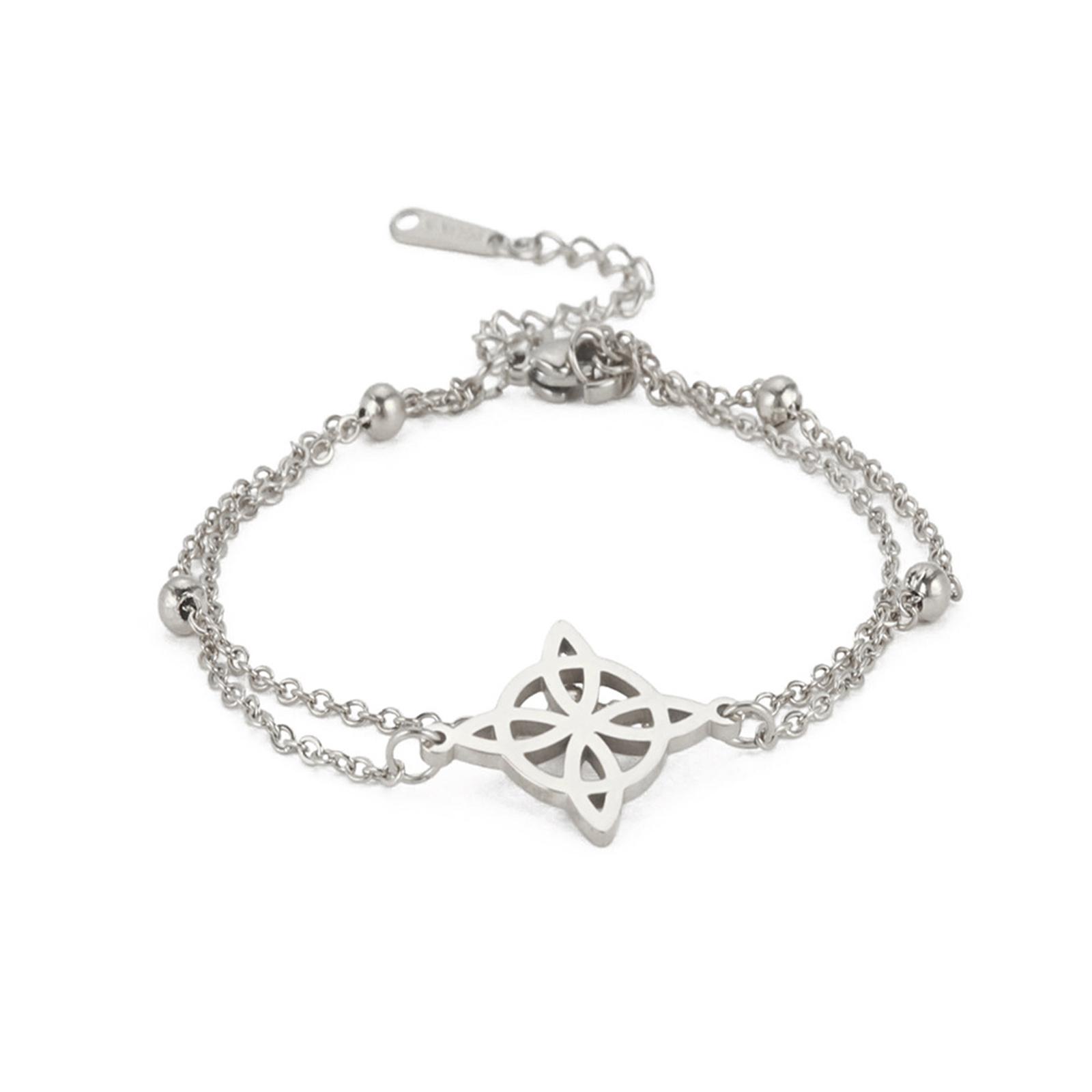 

Witch Knot Charm Bracelets Stainless Steel Celtics Knot Chain Bracelet Women Men Witchcraft Vintage Couple Jewelry