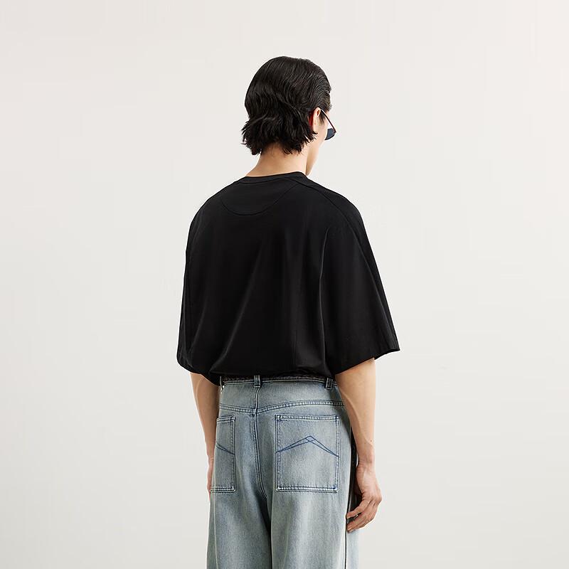 Men's Solid Loose Fit Crew Neck Half Sleeve T-Shirt