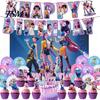 Dazzling Party Decorations K-POP Witch Squad Birthday Decor Kit Themed Banner Balloons And Professional Signsfor Music Dance Theme Celebration