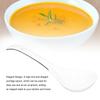 Large Porcelain Spoon White Multipurpose Long Handle Ceramic Porridge Spoon for Home Restaurant