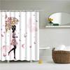 Beautiful Floral Fairy Shower Curtains Portrait Women Girl Waterproof Bath Curtain Bathroom Curtain Shower Curtain Hooks