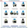 Star Han 7x7 Self/Non-locking Double Row Six-Pin Button Switch with High Head & One Open/Close Lock.
