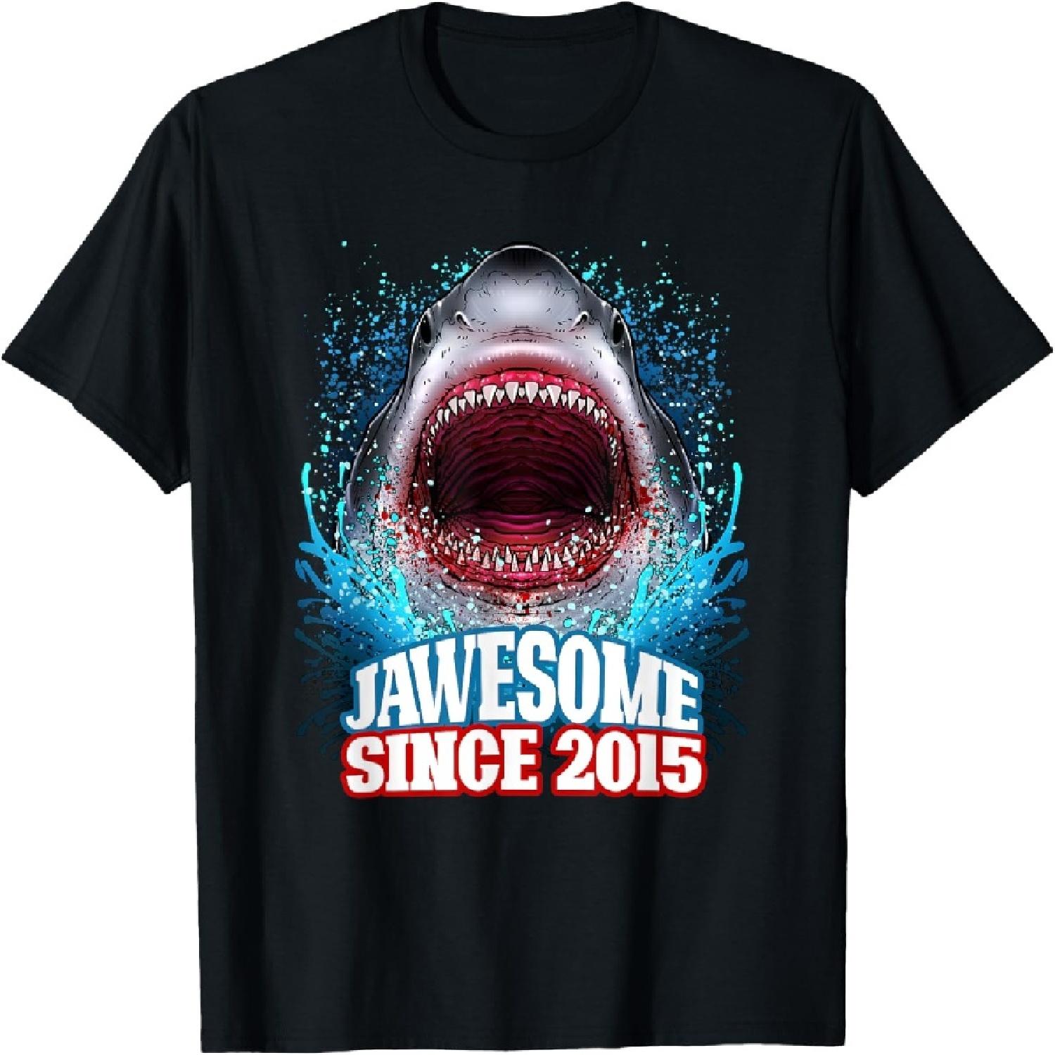 10th Birthday Jawesome Since 2015 Shark 10 Years Old T-Shirt XXXXXL разноцветный