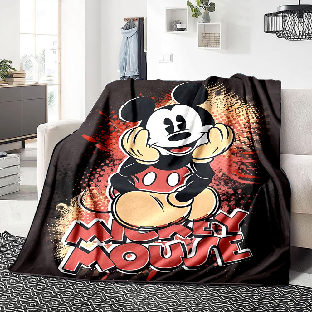 Mickey Mouse Adventure Blanket Soft Throw Blanket For Home Bedroom Bed Sofa Travel Office Solid Christmas Blanket