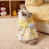 Cute Pet Princess Dress Breathable Ice Silk Cat Dog Clothes With Traction Ring