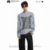 Double-breasted Long Sleeve T-Shirt Men Women Casual Round Neck Top All-match Streetwear