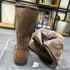 Dames Klassiek Dames Meisjes Winter Sneeuwschoenen Warm Echt Leer Bont Australië Plus Fluweel Kniehoog Winter