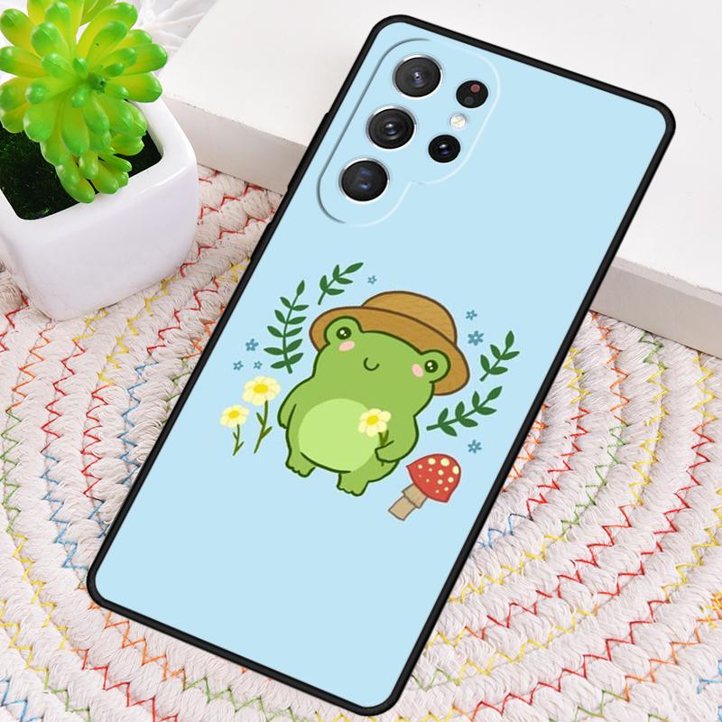 Mushroom Frog Cartoon Silicone Phone Case For Samsung Galaxy Note 10 Pro S26 S25 S24 S23 S22 S21 Plus S25Ultra Capa Cover