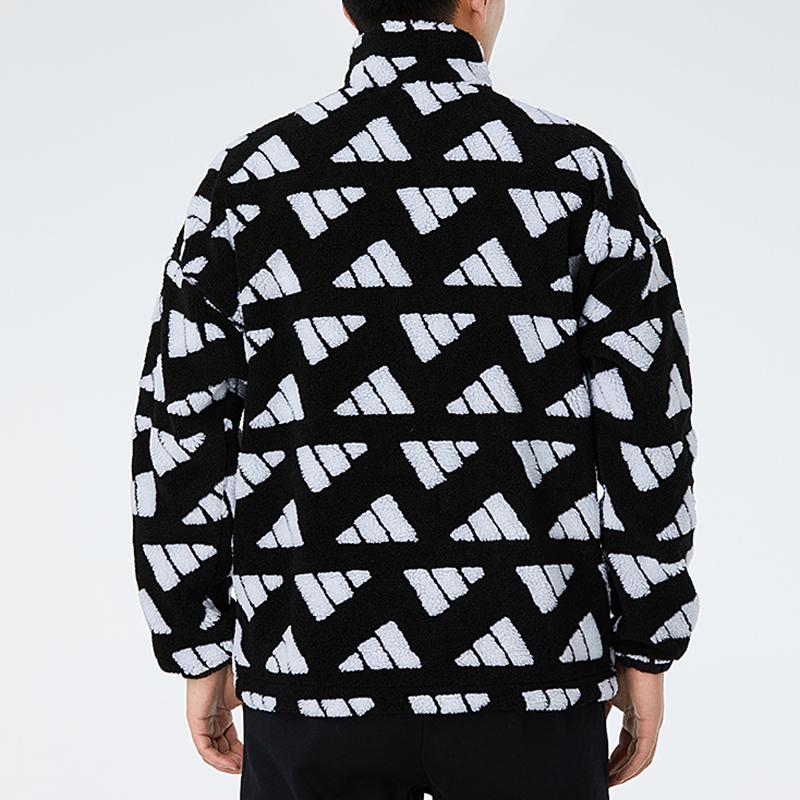 adidas Stand Collar Windproof Warm-Up Training Jacket Men Jacket Black GM4429