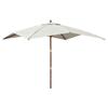 VidaXL Parasol de jardin avec mât en bois sable 300x300x273 cm 363191