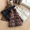 European winter new cotton clothes, vest, drawstring, cotton vest, women's medium and long warm waist, slim fit and warm vest