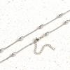 Stainless Steel Long Beaded Chain Necklace Layers Stacked Collar Trendy Jewelry Accessory for Women Girls Wife