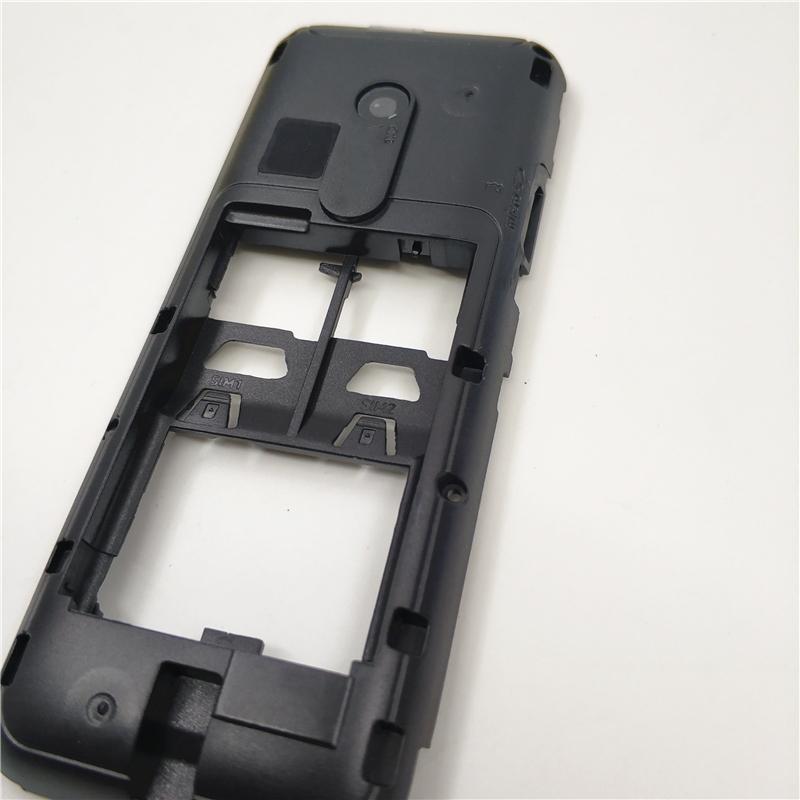 Telaio Anteriore Centrale Copertura Posteriore Coperchio Batteria Per Nokia 220 Custodia Completa +Tastiera Inglese+Logo