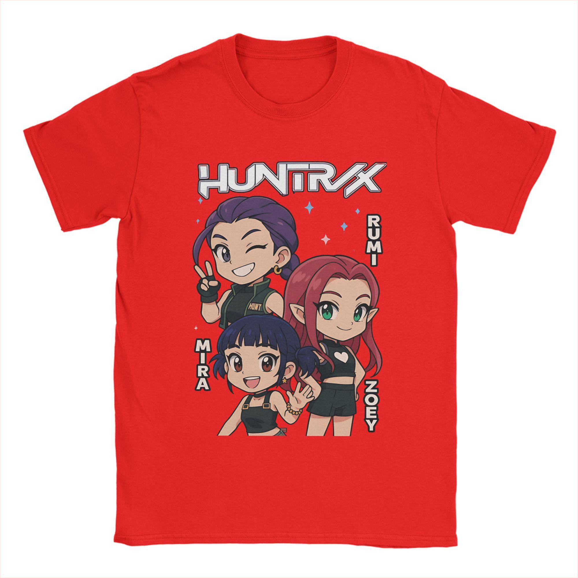 

Мужские футболки Kpop Охотники на демонов Huntrix Mira Rumi Zoey Аниме Стиль Повседневные Хлопковые Футболки с коротким рукавом Топы Большие размеры S