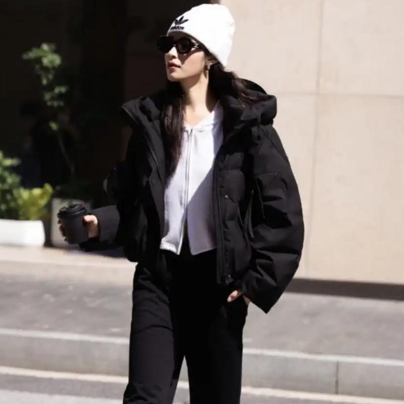 

Новая зимняя корейская версия хлопковой куртки, женская свободная темпераментная повседневная короткая стеганая куртка. XL