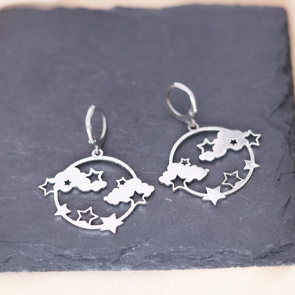 Kinitial Stainless Steel Bulldog Unicorn Dragon Fairy Turtle Sword Death Moth Earrings For Women Trendy Piercing Jewelry