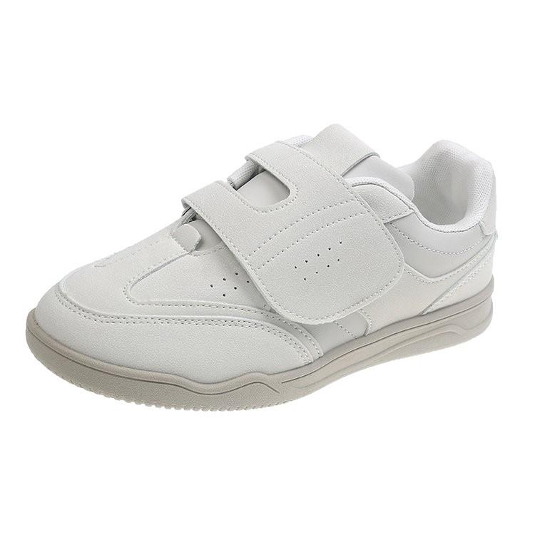 Thick-soled Velcro little white shoes women's spring 2025 new casual versatile moral training shoes round head sports board shoes