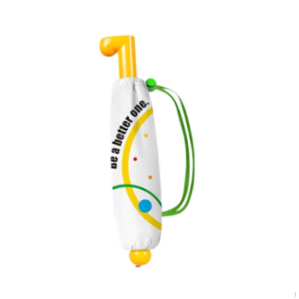 Cartoon Sun Rain Umbrella for Adults Kids, Personal Parasol Travel Beach