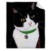 Cute Black Cat with Yellow Eyes Soft Throw Blanket All Season Warm Blankets Lightweight Fuzzy Flannel Throw Blanket for Bed Sofa